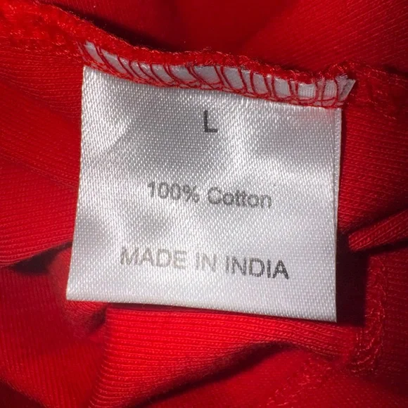 Spring Break Messy Bun Rhinestone Graphic Crop Tee Red Size L 100% Cotton - Picture 7 of 7